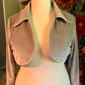 Couture for Every Body dove grey bolero jacket EUC